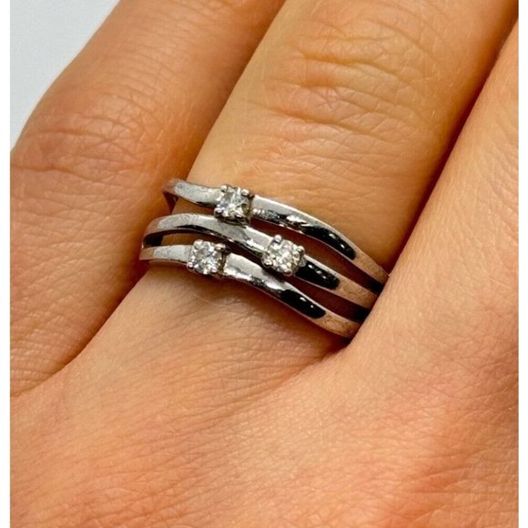 925 STERLING SILVER CZ RING SIZE 6 - Picture 2 of 8